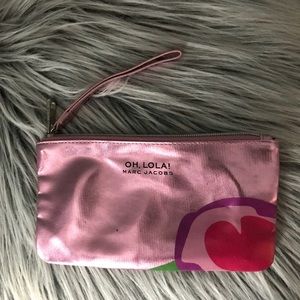 Marc Jacobs Pink Metallic Make Up Brush Bag Wristlet